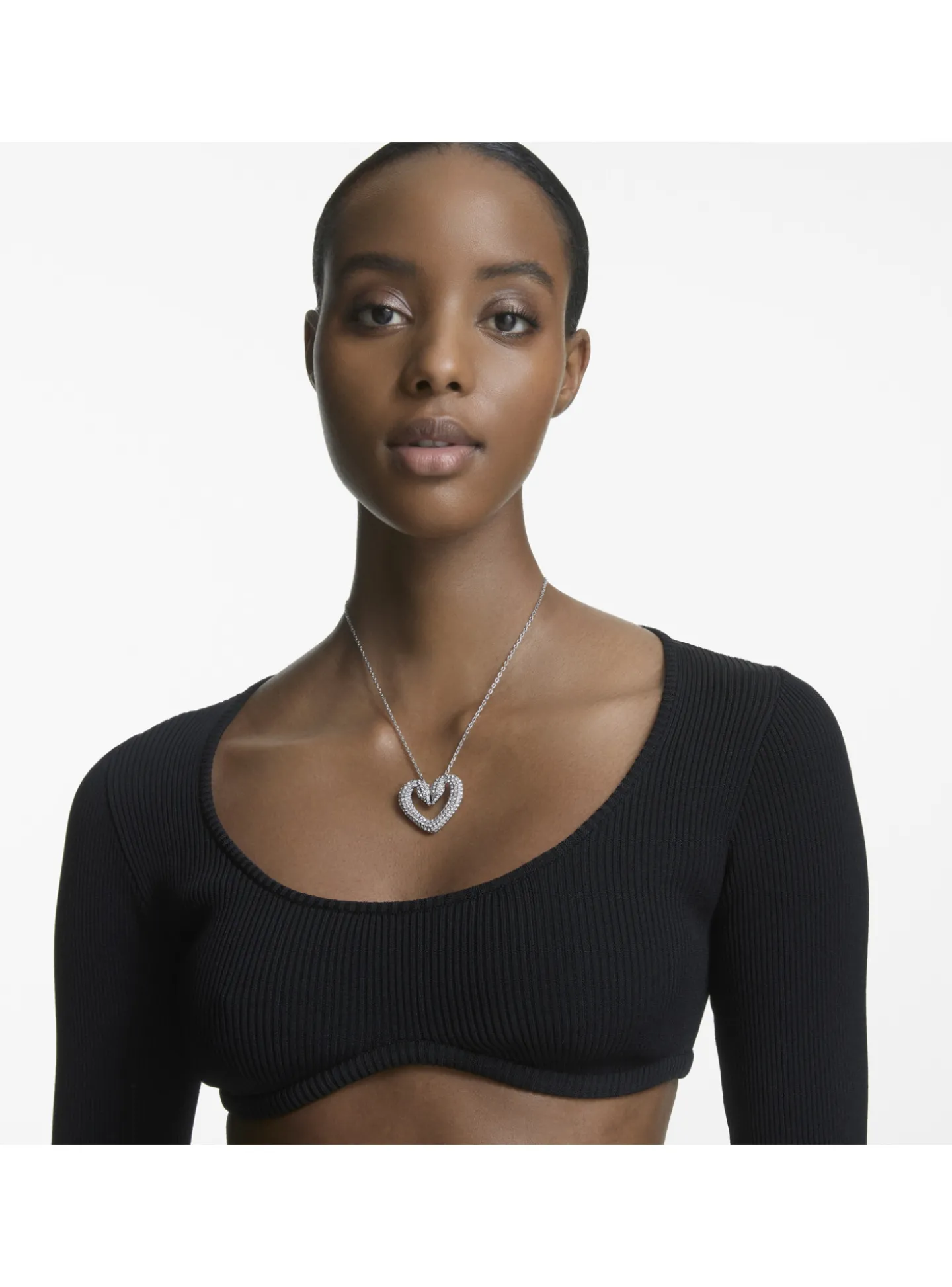 Collier Swarovski Una coeur blanc
