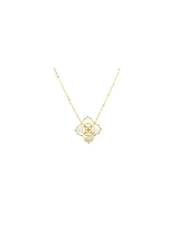 Collier Zag Bijoux acier doré rosace noire