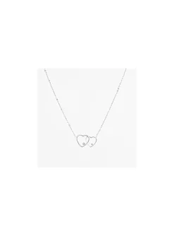 Collier Zag Bijoux acier Coeurs