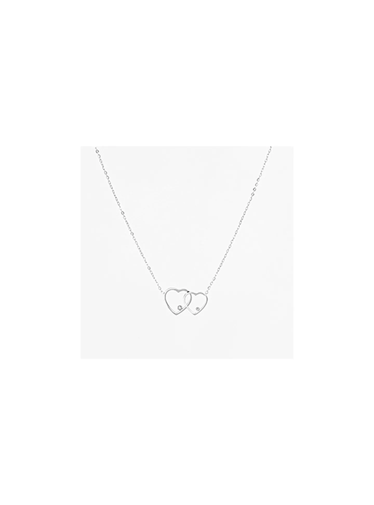 Collier Zag Bijoux acier Coeurs
