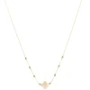 Collier Zag Bijoux acier doré trèfle en quartz rose_x005f_x000D_collection Velasquez