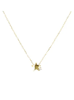 Collier Zag Bijoux Astral acier doré étoile