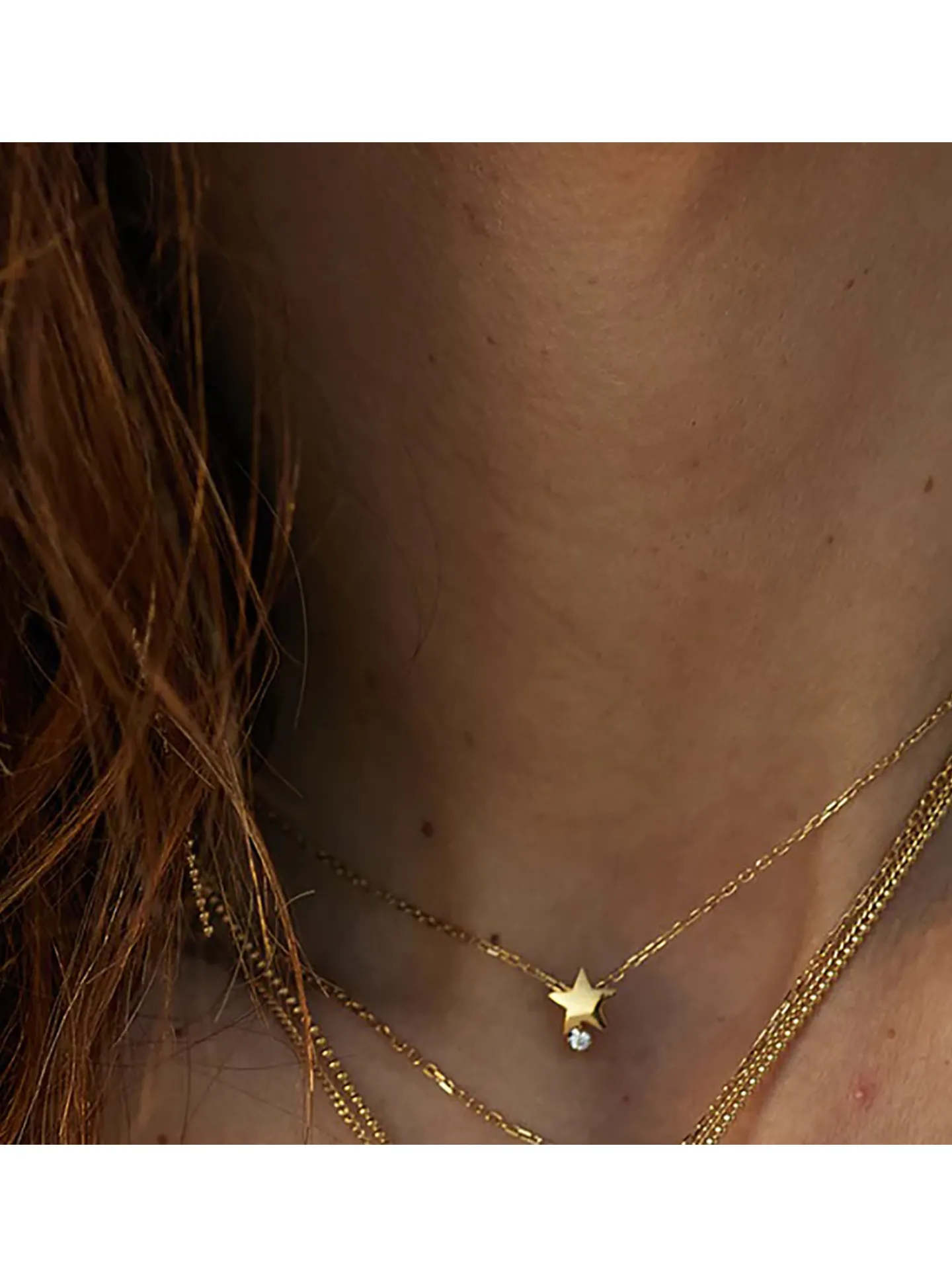 Collier Zag Bijoux Astral acier doré étoile
