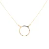 Collier Zag Bijoux cercle acier doré oxydes