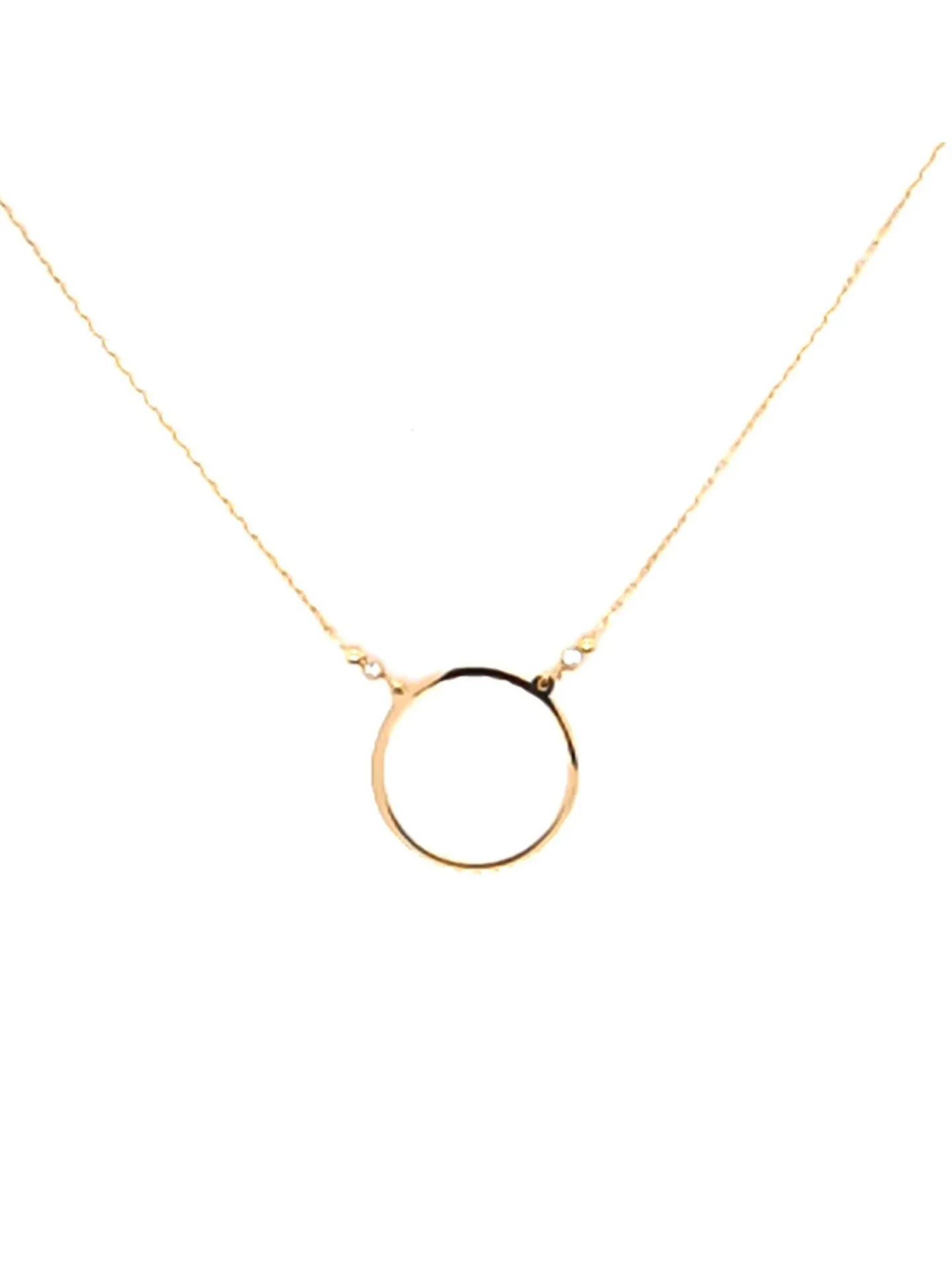 Collier Zag Bijoux cercle acier doré oxydes