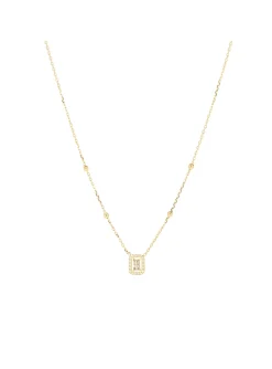 Collier Zag Bijoux Court pendentif rectangle