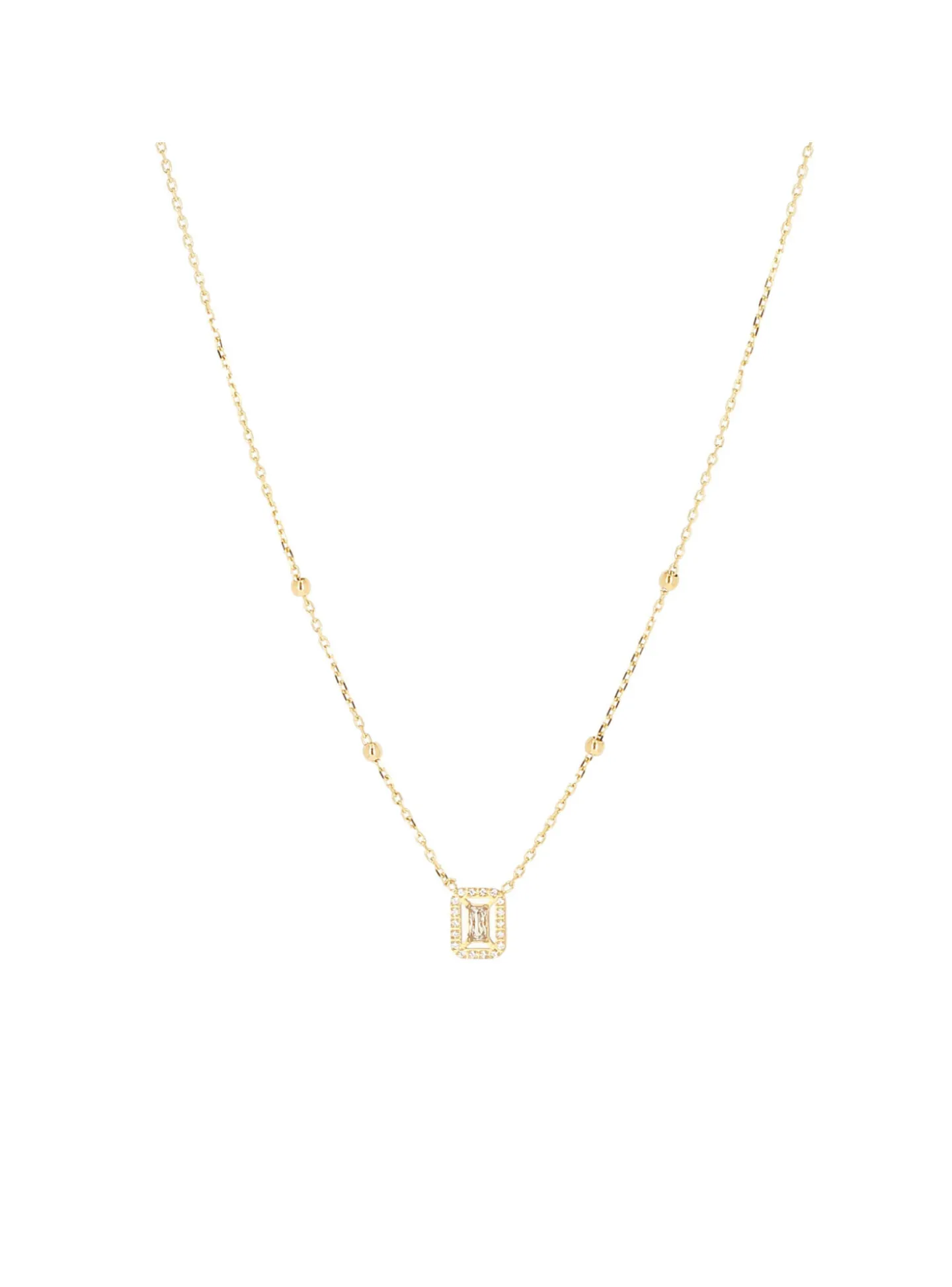 Collier Zag Bijoux Court pendentif rectangle