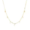 Collier Zag Bijoux Devaron acier doré zirconium
