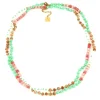 Collier Zag Bijoux double rang vert