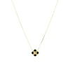 Collier Zag Bijoux Esmee trèfle nacre noire