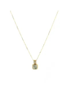 Collier Zag Bijoux Esteli acier doré nacre grise_x005f_x000D_oxydes