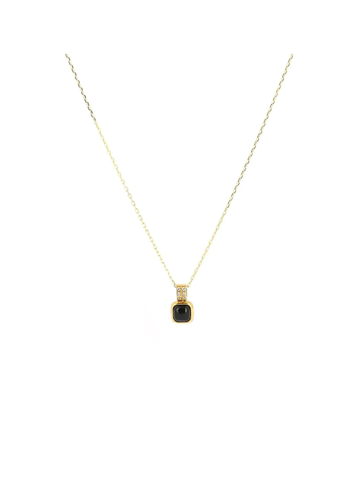 Collier Zag Bijoux Estelia pendentif onyx