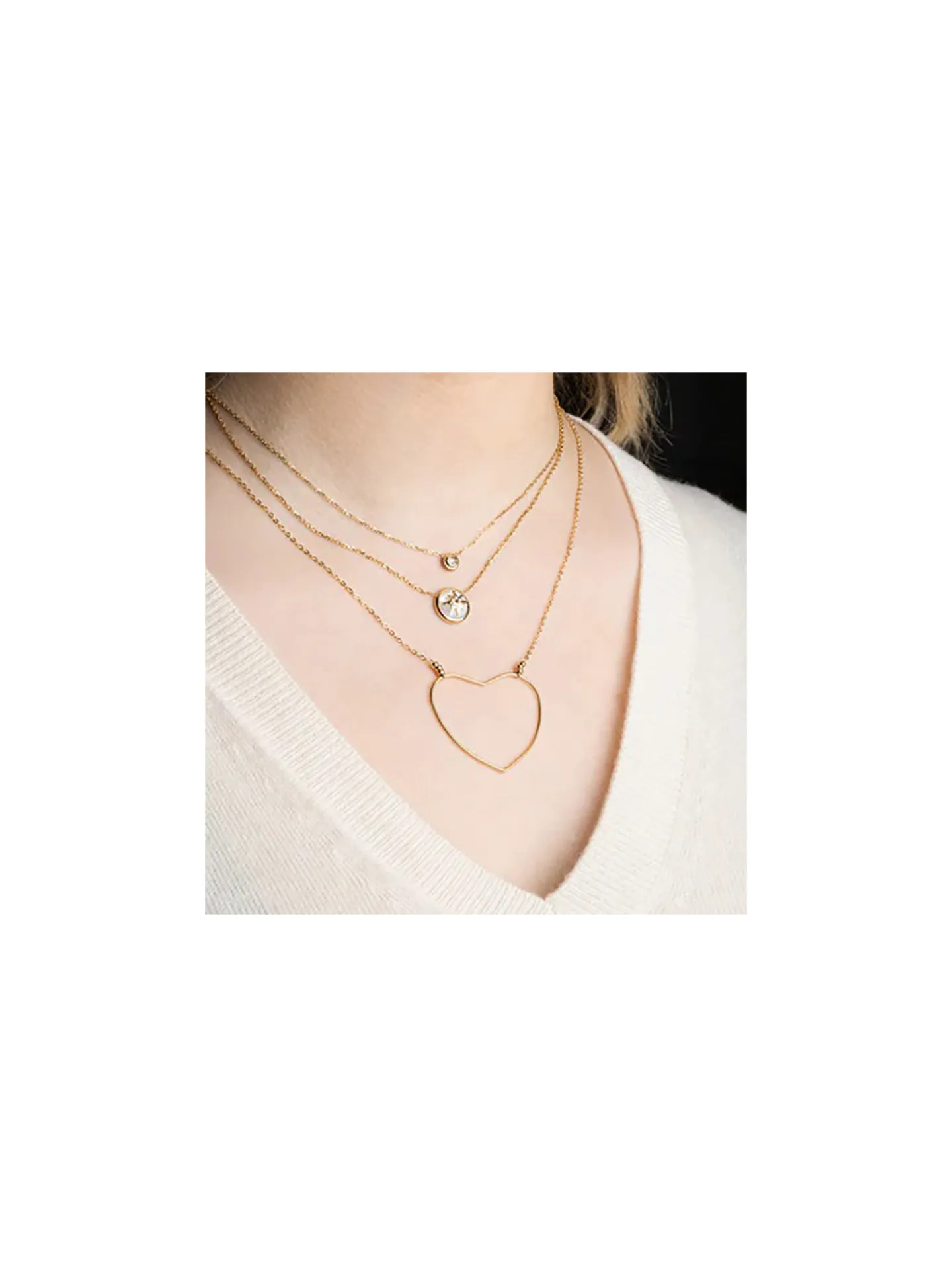 Collier Zag Bijoux Evelyne cabochon nacre étoile