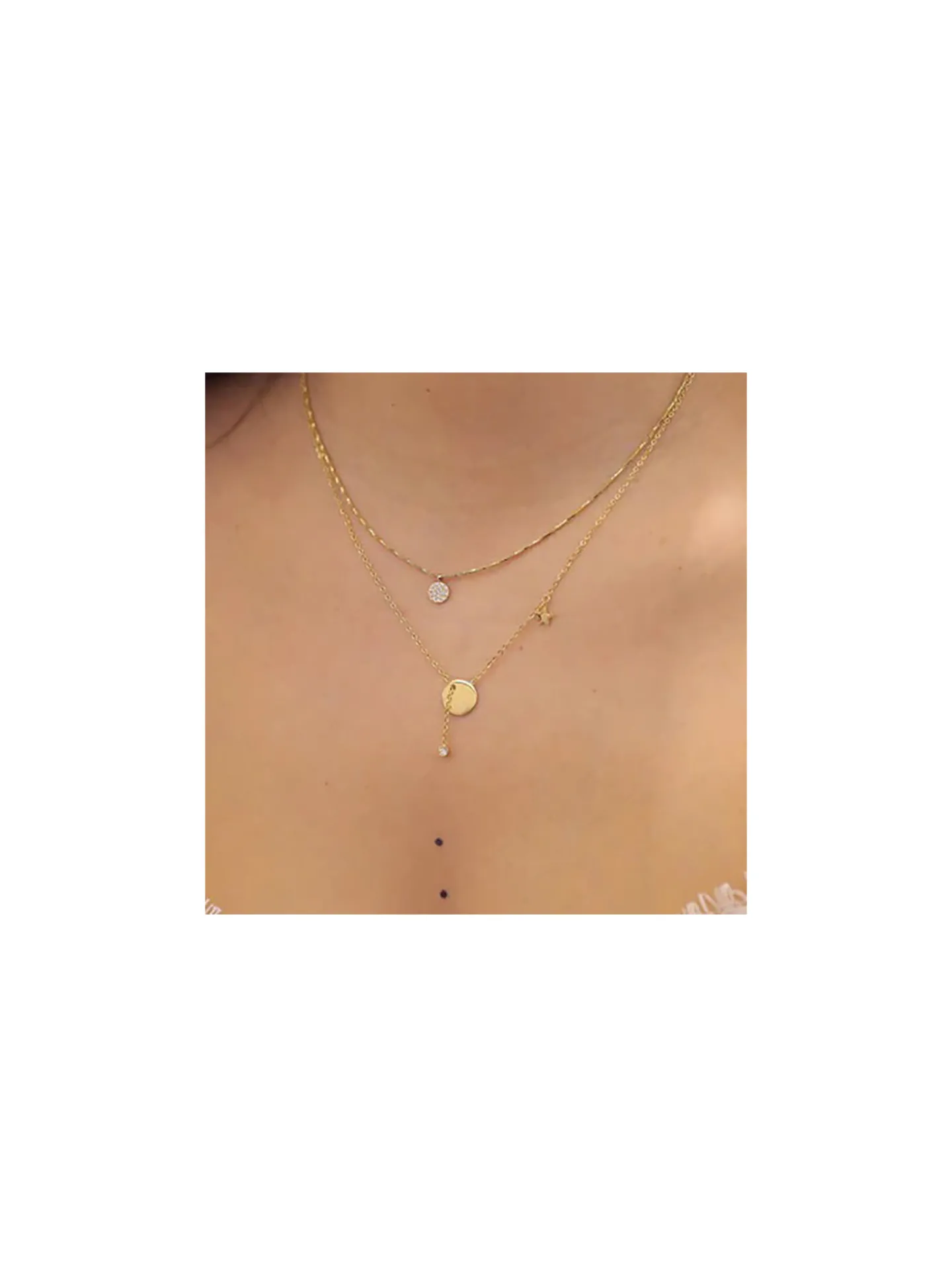 Collier Zag Bijoux Fame acier doré et oxydes
