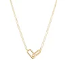 Collier Zag Bijoux Gamma acier doré