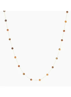 Collier Zag Bijoux Hinaku acier doré oeil de tigre