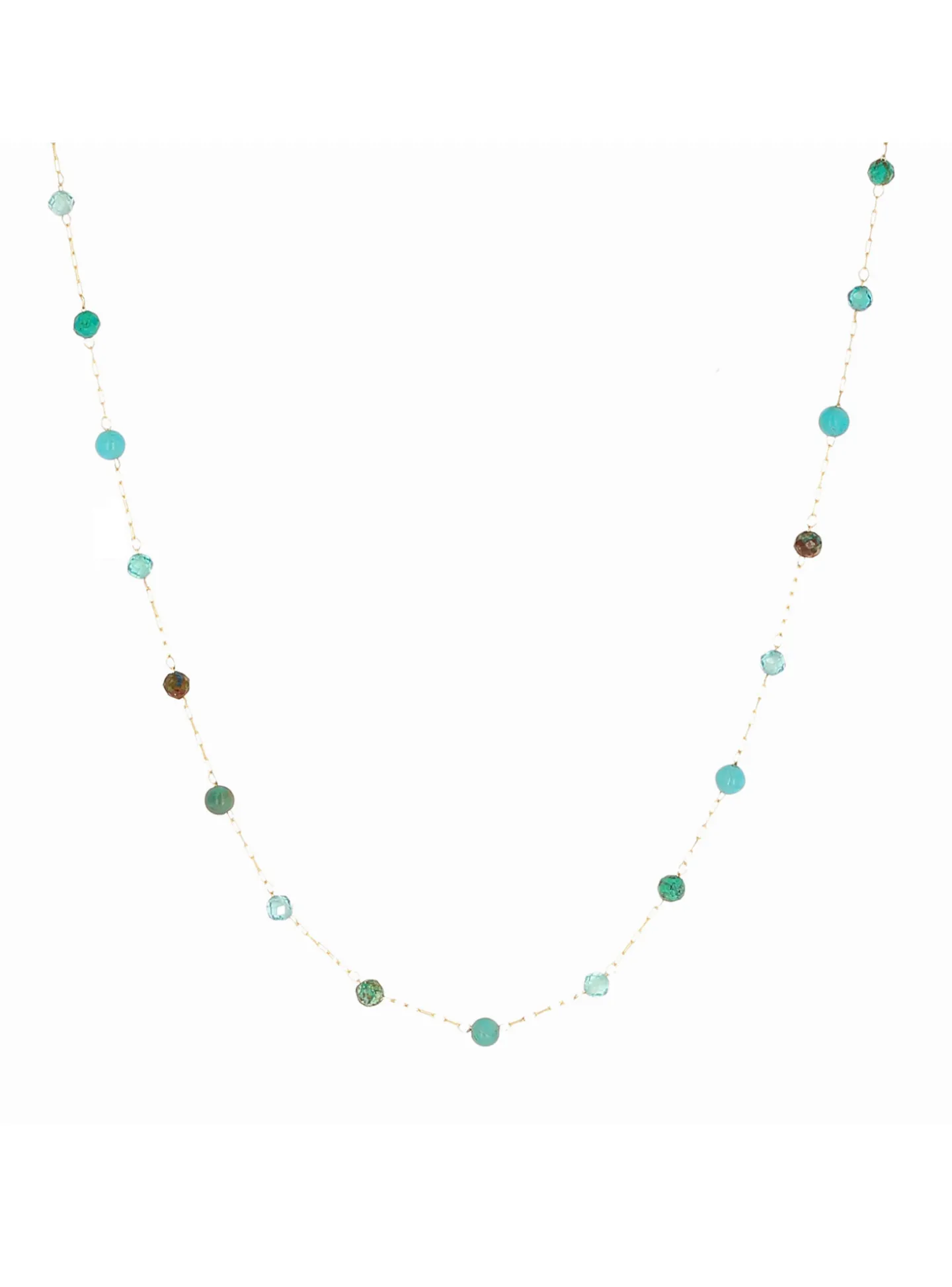 Collier Zag Bijoux Hinaku acier doré_x005f_x000D_apatite/zirconium