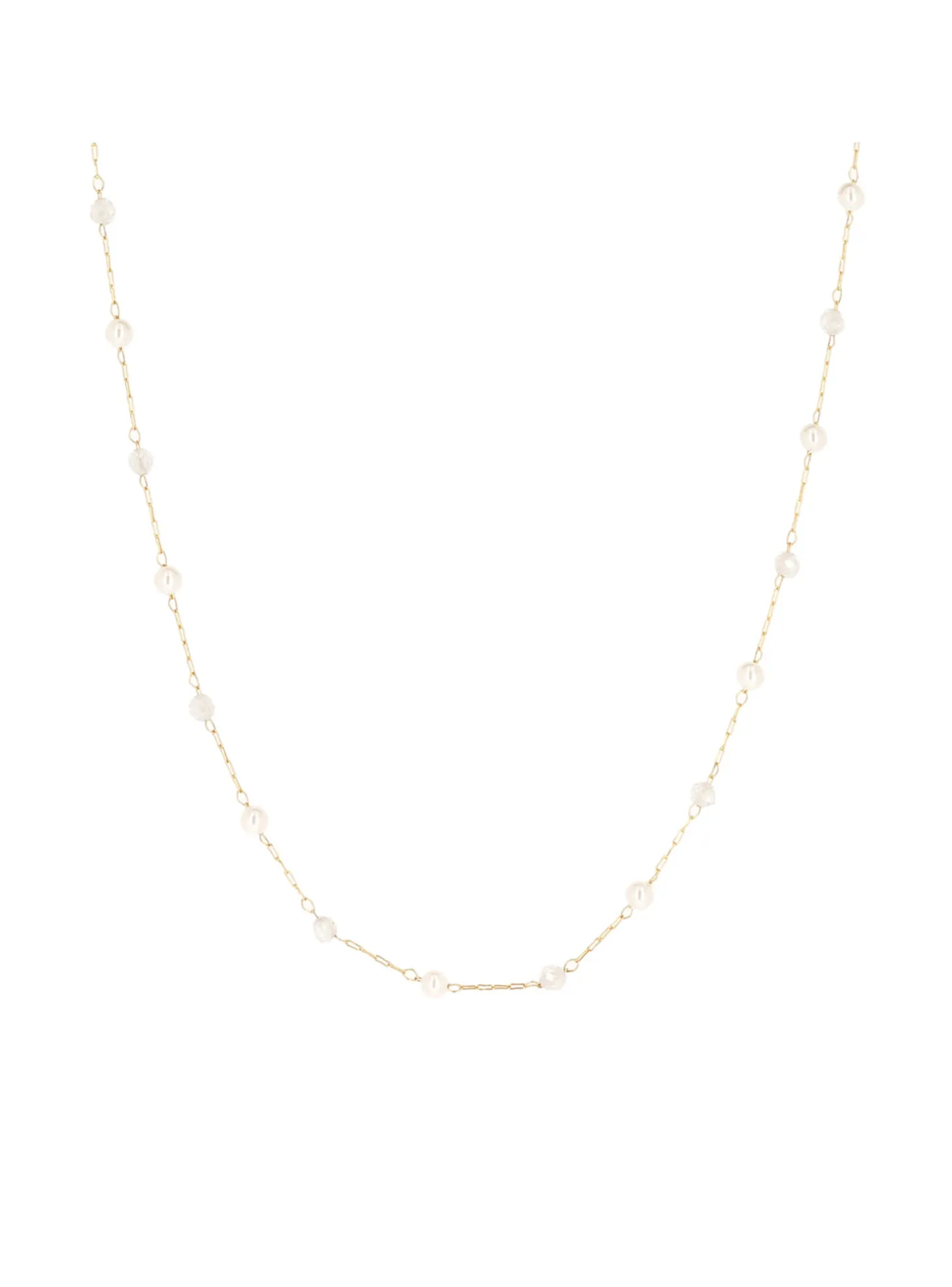 Collier Zag Bijoux Hinaku acier doré_x005f_x000D_perles de culture/zirconium