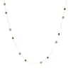 Collier Zag Bijoux Hinaku acier doré_x005f_x000D_quartz fumé/zirconium
