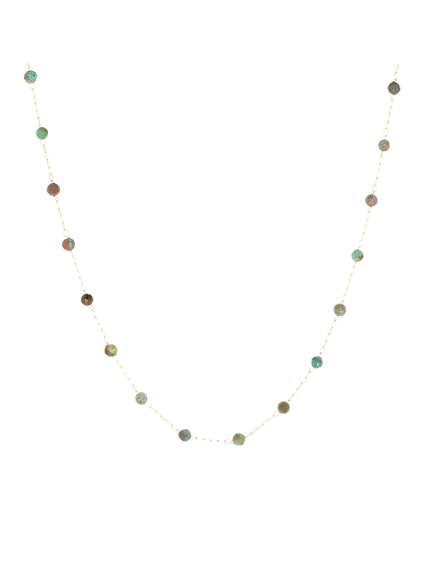 Collier Zag Bijoux Hinaku acier doré_x005f_x000D_turquoise africaine
