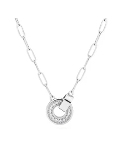 Collier Zag Bijoux Inaya acier cercle zirconium