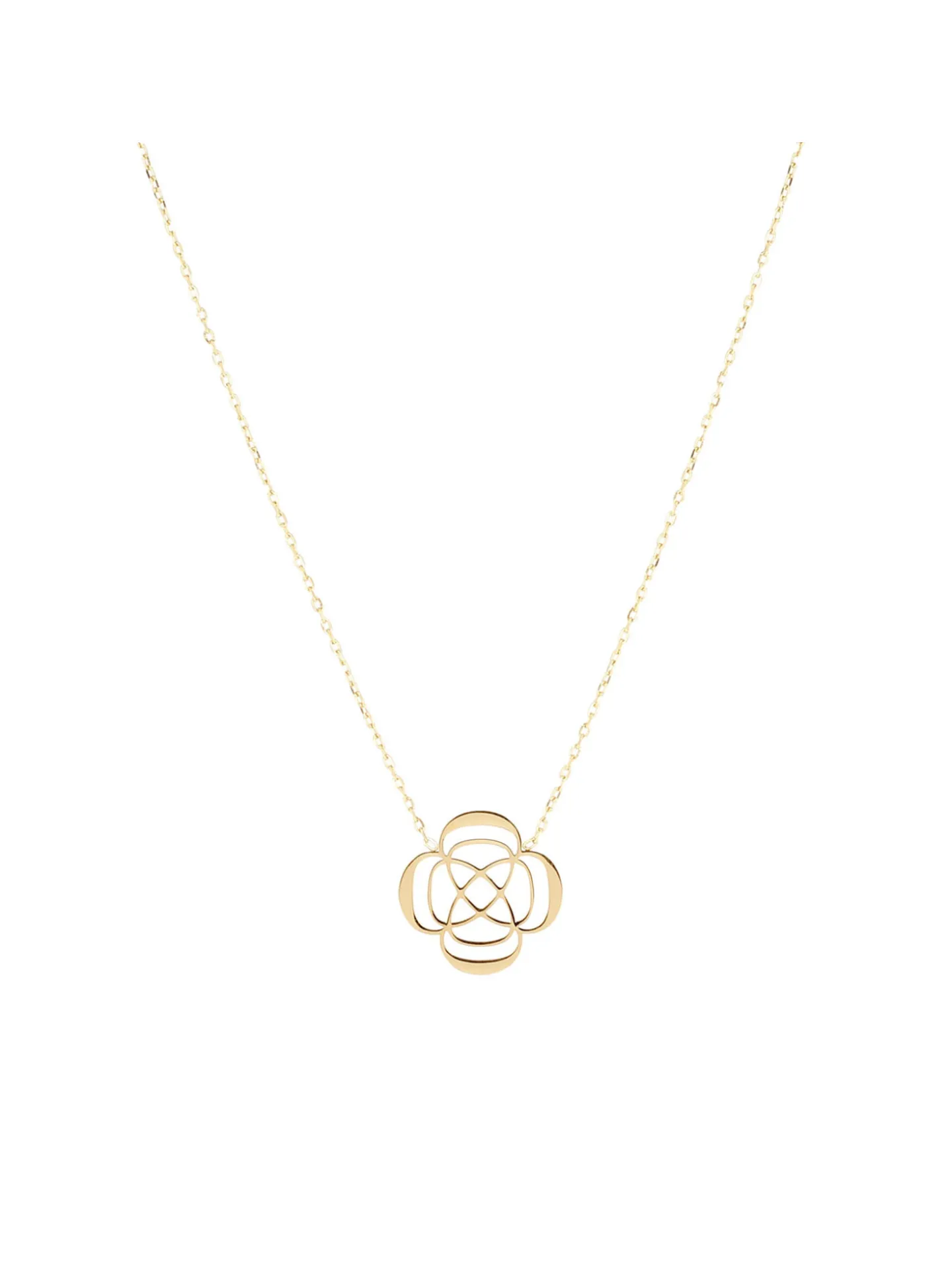 Collier Zag Bijoux Isaki fleur acier doré