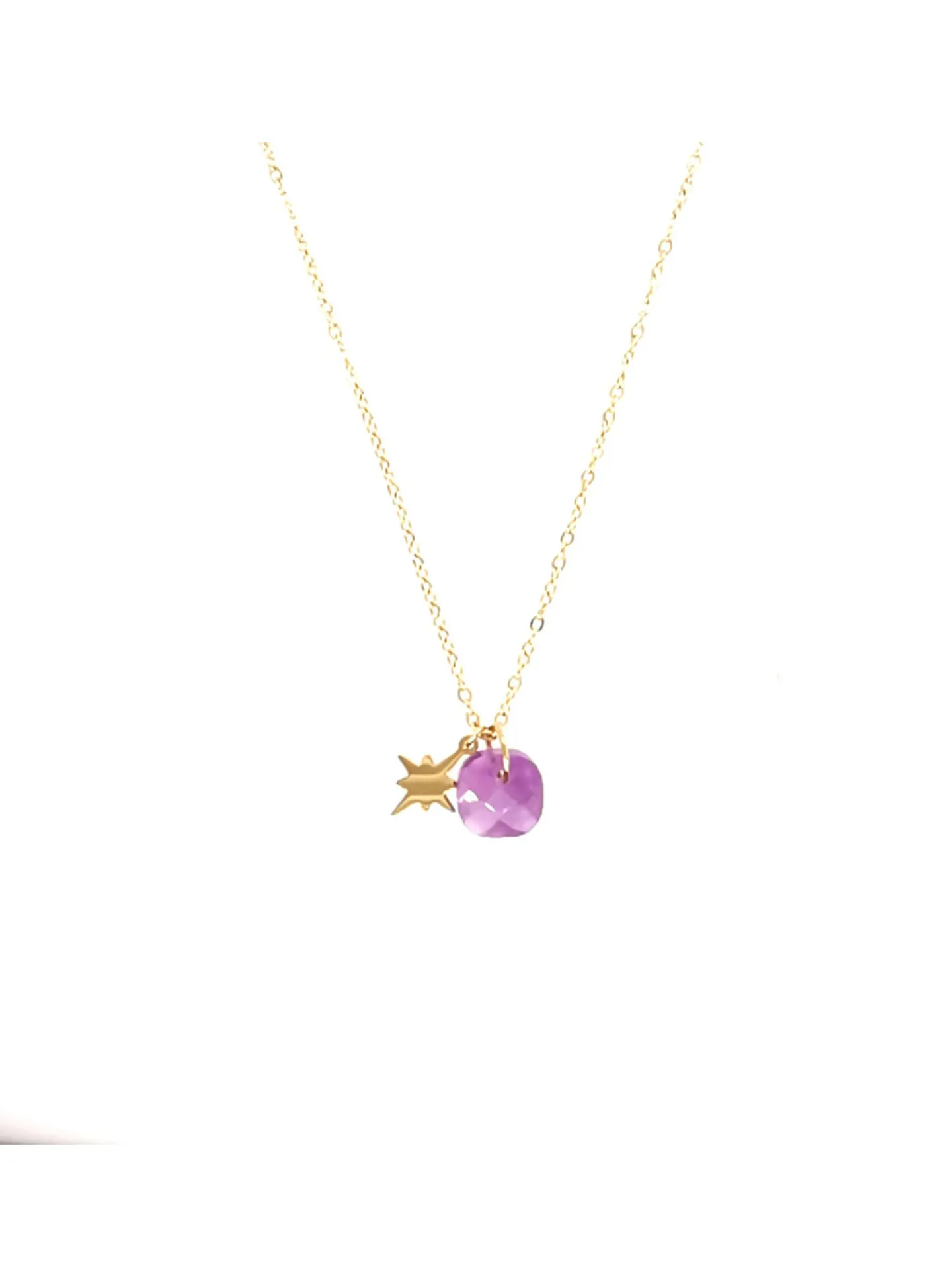 Collier Zag Bijoux Manureva pendentif amthyste