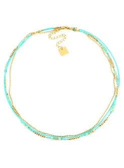 Collier Zag Bijoux Neytiri turquoises africaines