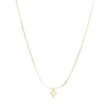 Collier Zag Bijoux Olyde acier doré croix nacre