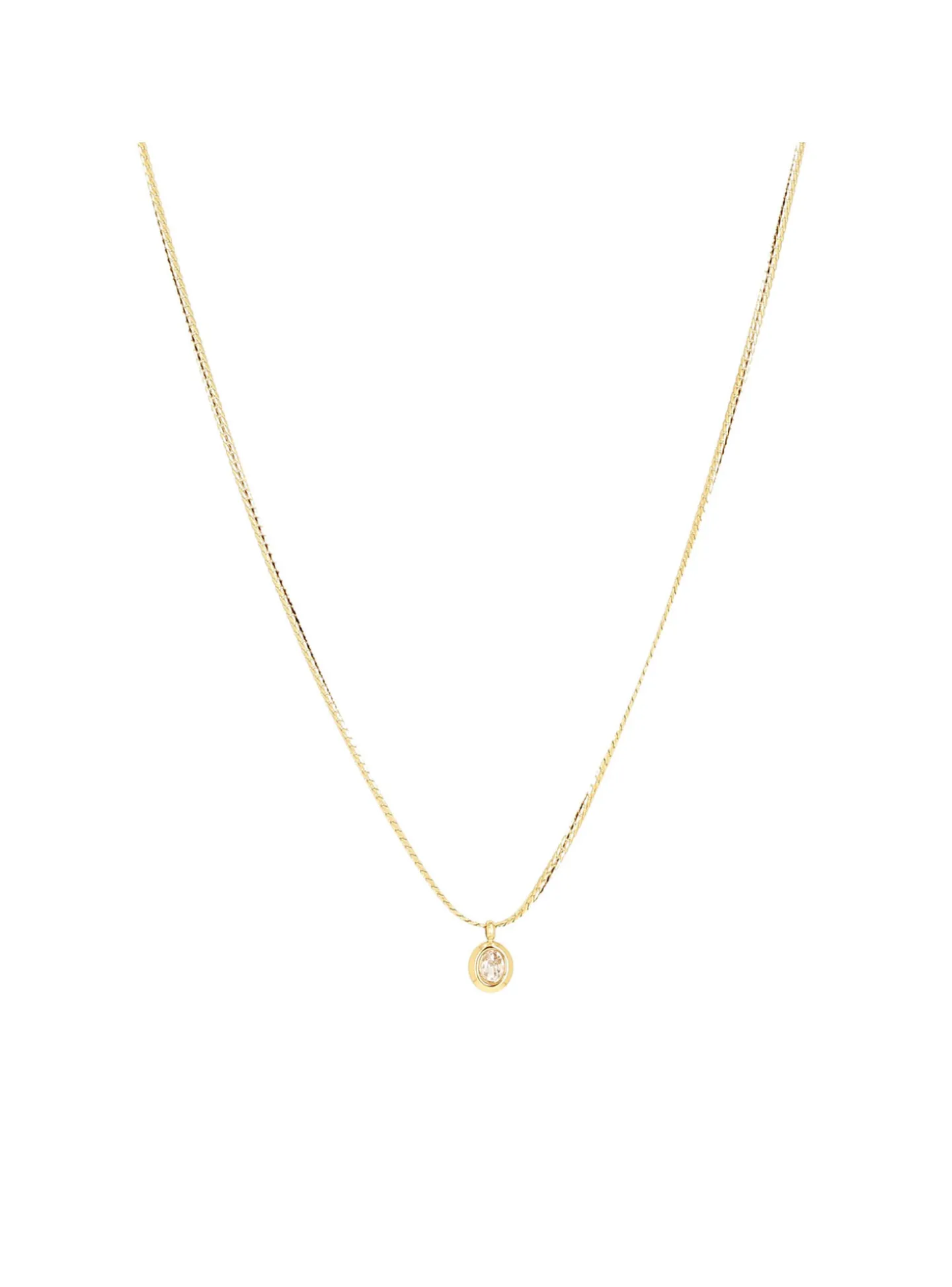 Collier Zag Bijoux solitaire serti clos