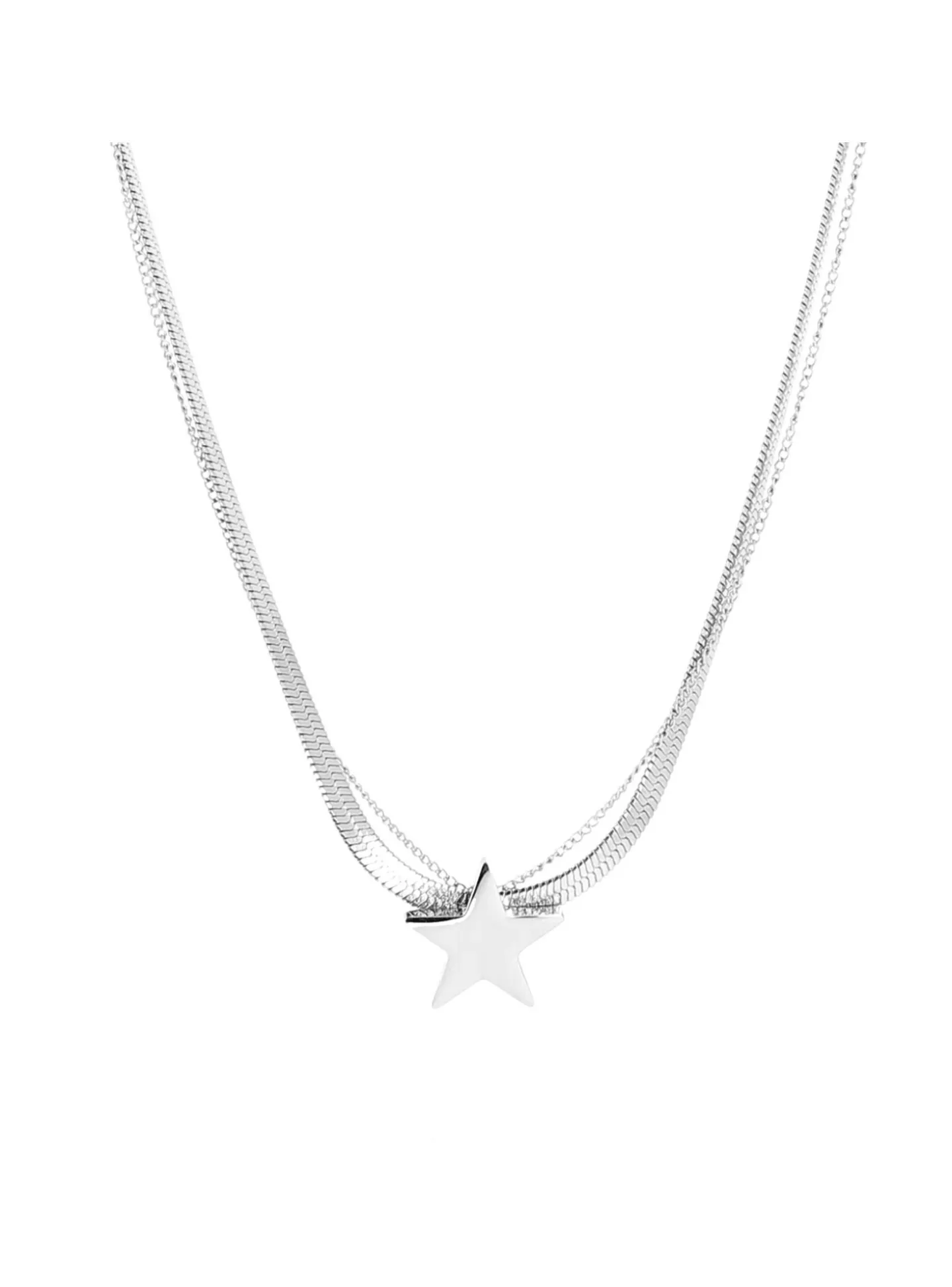 Collier Zag Bijoux Ueda acier étoile