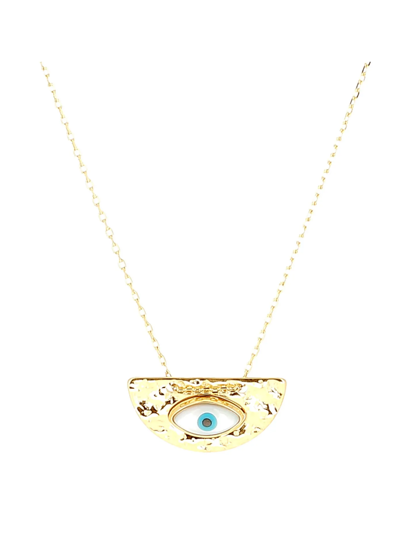 Collier Zag Bijoux Valega pendentif demi cercle oeil