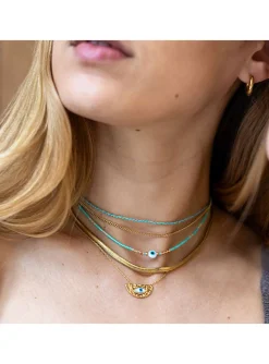 Collier Zag Bijoux Valega pendentif demi cercle oeil