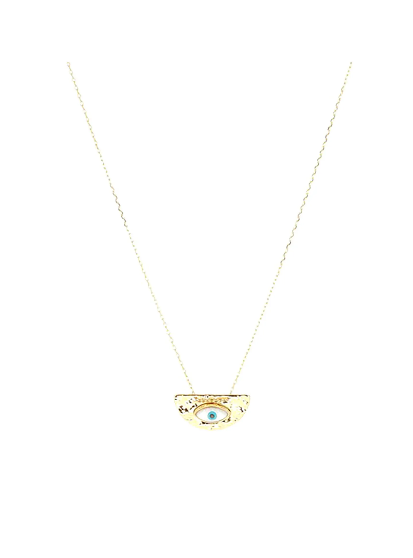 Collier Zag Bijoux Valega pendentif demi cercle oeil