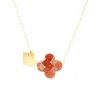 Collier Zag Bijoux Vega marron pailleté