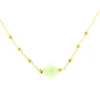Collier Zag Bijoux Velasquez vert clair acier doré