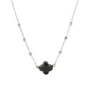 Collier Zag Bijoux Velasquez acier et onyx