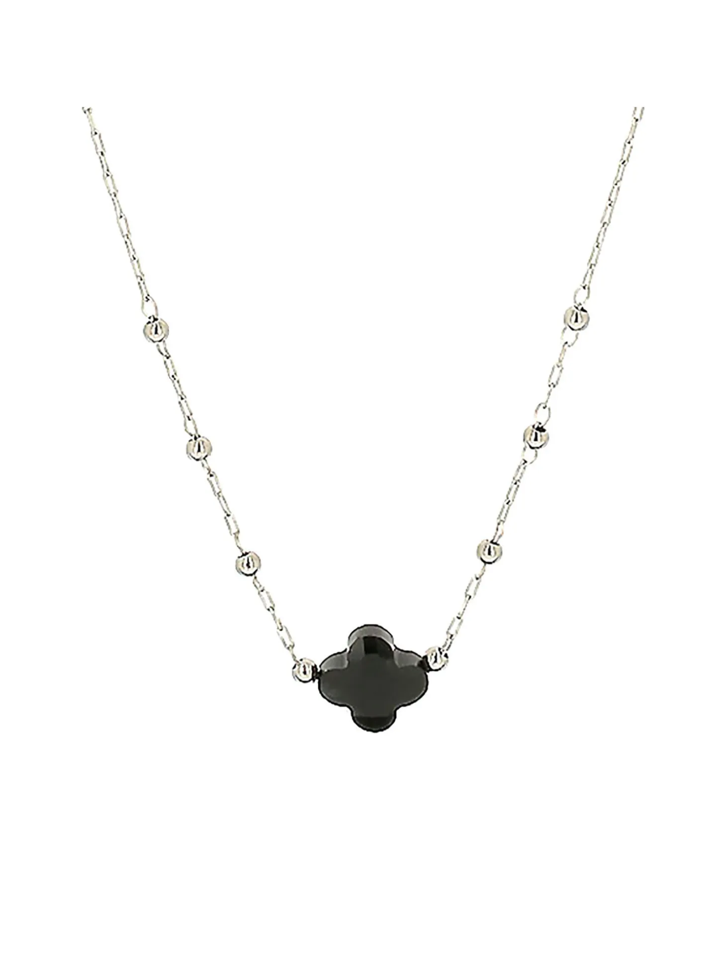 Collier Zag Bijoux Velasquez acier et onyx