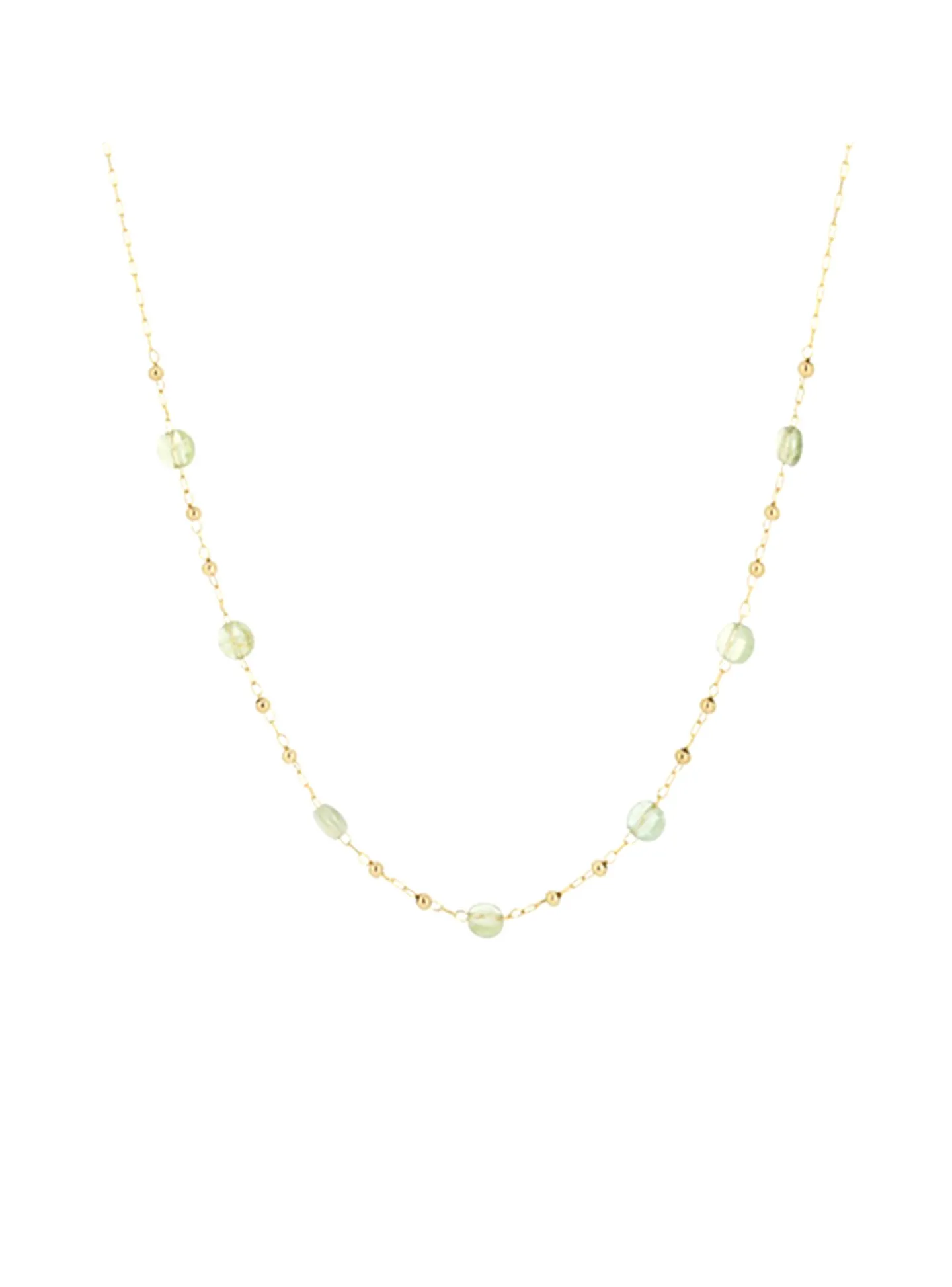 Collier zag bijoux Zoe perles de péridot