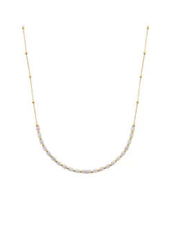 Colllier Brillaxis perles quartz rose