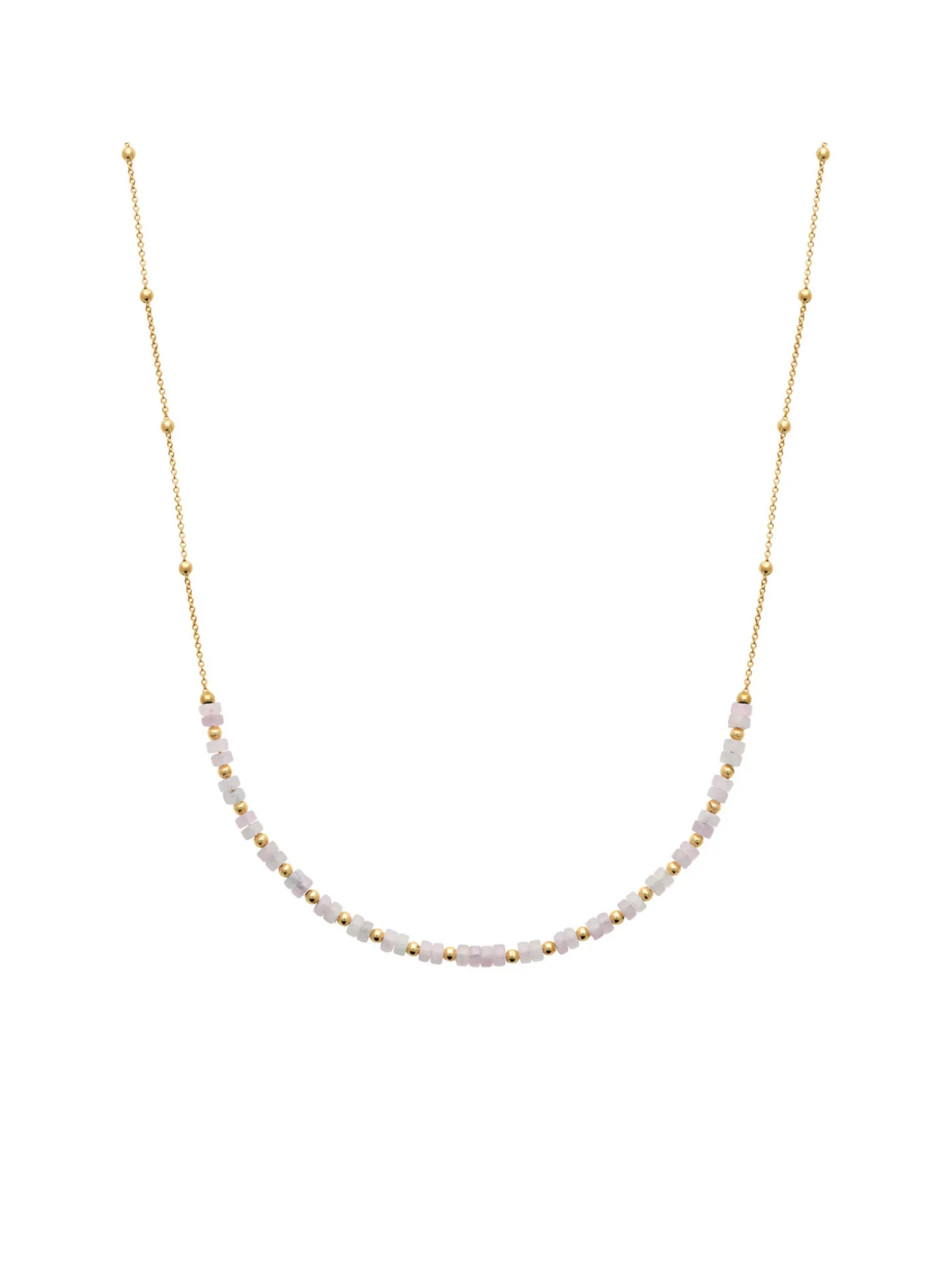 Colllier Brillaxis perles quartz rose
