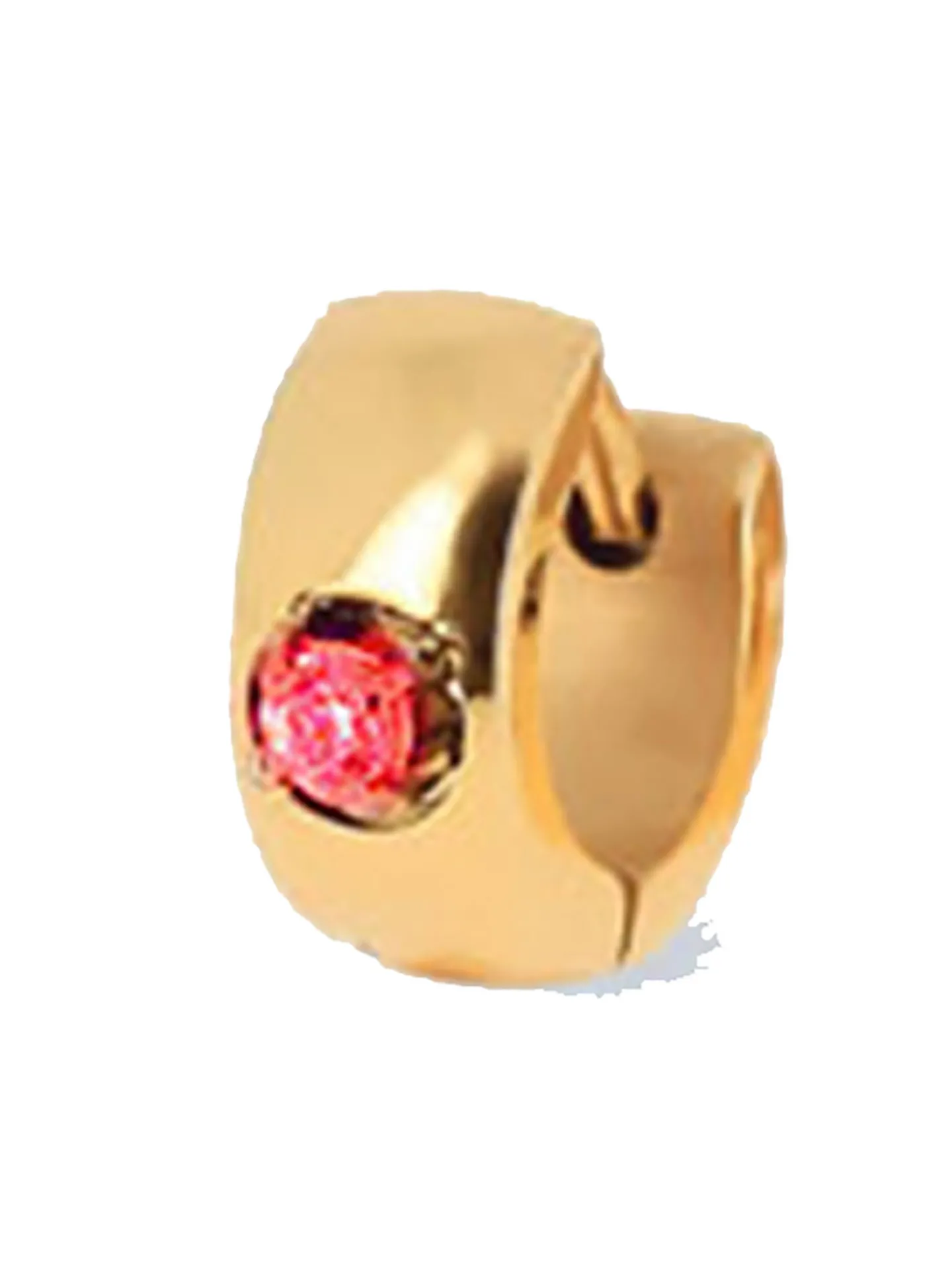 Créole individuelle Zag Bijoux acier doré_x005f_x000D_oxyde rouge