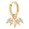 Créole individuelle Zag Bijoux acier doré pampille o_x005f_x000D_xyde