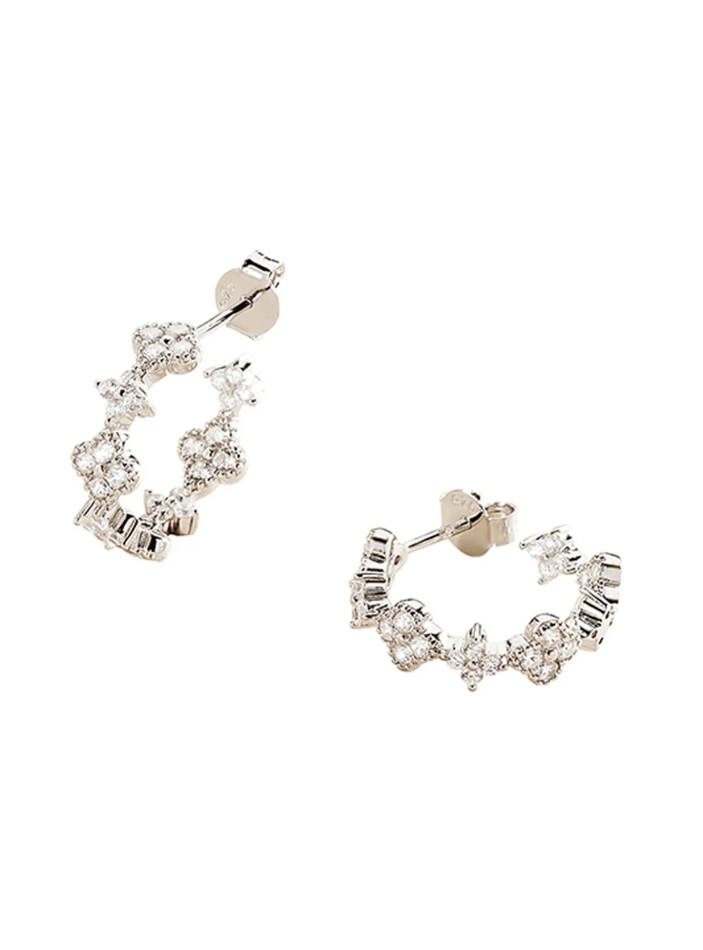 Créoles Agatha Beloved fleurs argent