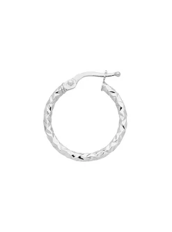 Créoles Brillaxis 15 mm or gris 9 carats diamanté
