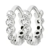 Créoles Brillaxis argent rhodié et oxydes 10mm