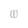 Créoles Brillaxis argent rhodié empierrées 10mm