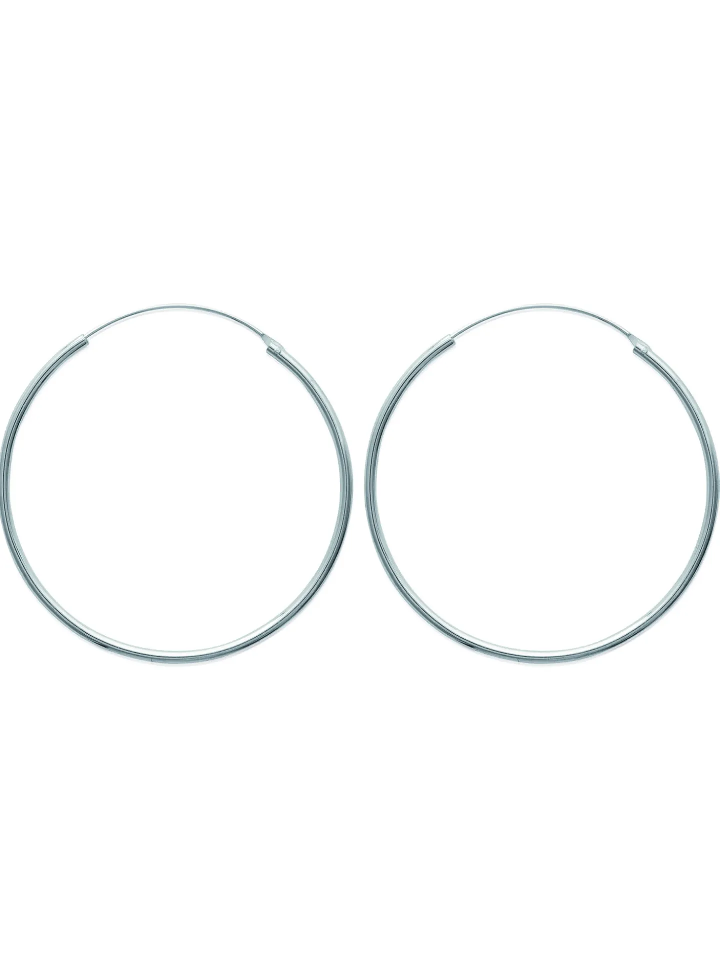 Créoles Brillaxis argent rhodié 50mm
