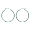 Créoles Brillaxis argent rhodié 40mm