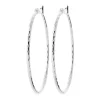 Créoles Brillaxis argent rhodié 40mm